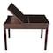 International Concepts Rectangle Table with Lift Up Top For Storage, 24 in W, 33.1 in L, 22.2 in H, Wood, Rich Mocha JT15-2532L - alternate 3